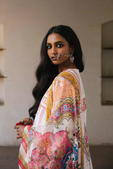 Zara Shahjahan Unstitched 3 Piece Eid Luxury Lawn Collection'2022-D22-Chaandi-B