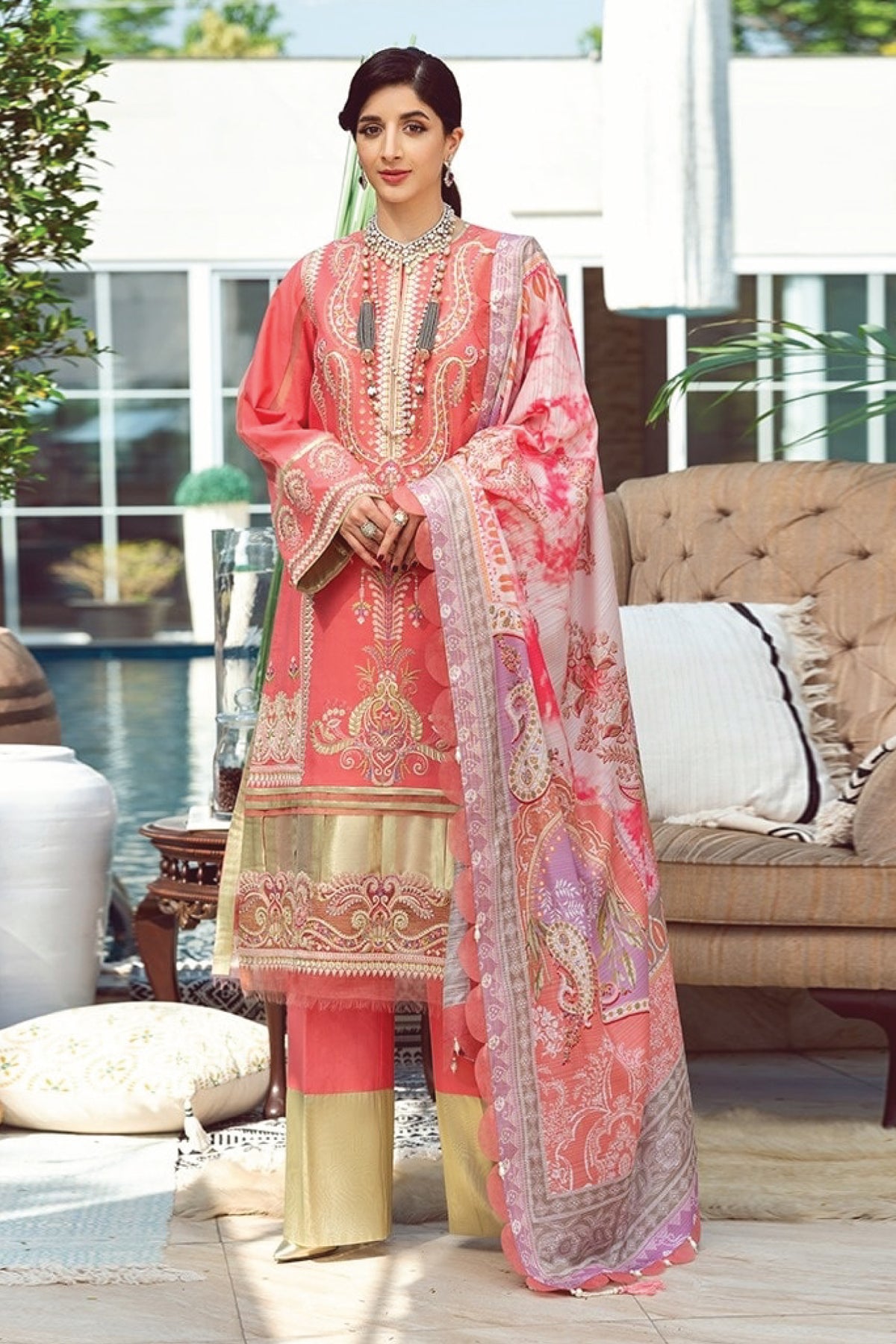 Seran Unstitched 3 Piece Luxury Eid Lawn Collection'2022-01-Enchanted Orchard