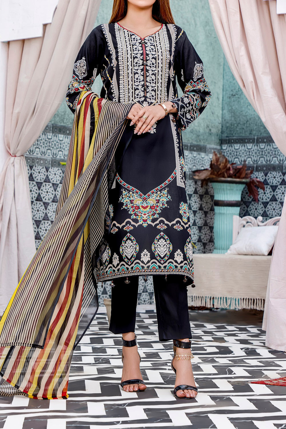 Div'a by Amna Khadija Unstitched 3 Piece Lawn Vol 01 Collection'2022-DLV-01