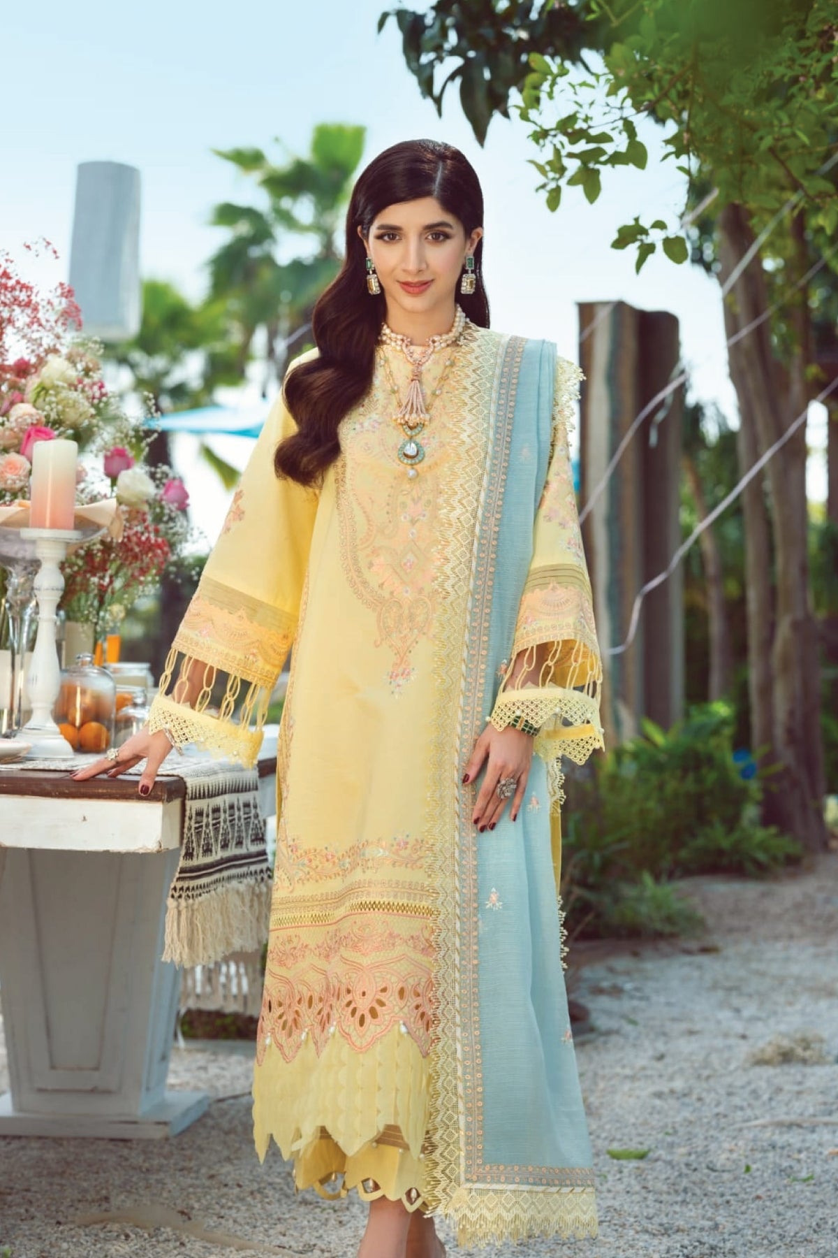 Seran Unstitched 3 Piece Luxury Eid Lawn Collection'2022-03-Dreamy Daffodil