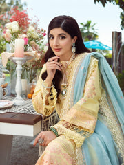 Seran Unstitched 3 Piece Luxury Eid Lawn Collection'2022-03-Dreamy Daffodil