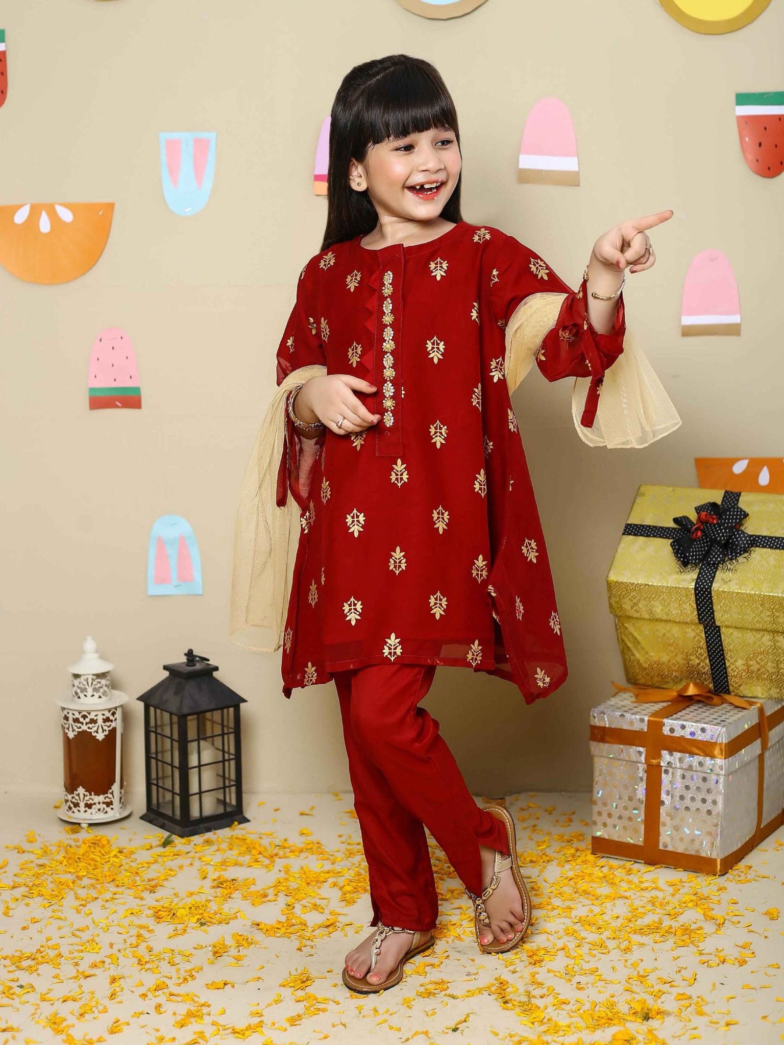 Gurya by Amna Khadija Stitched Festive Pret Vol-09 Collection'2021-D-04-A-Red