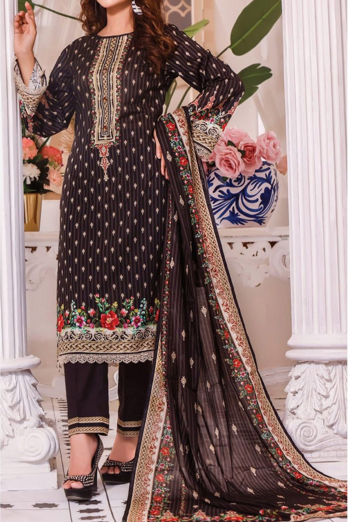 VS Misri Unstitched 3 Piece Digital Printed Lawn Collection'2022-VS-04