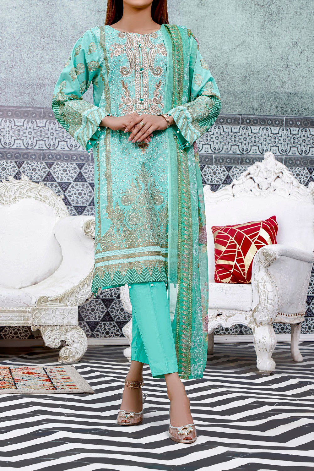 Div'a by Amna Khadija Unstitched 3 Piece Lawn Vol 01 Collection'2022-DLV-04