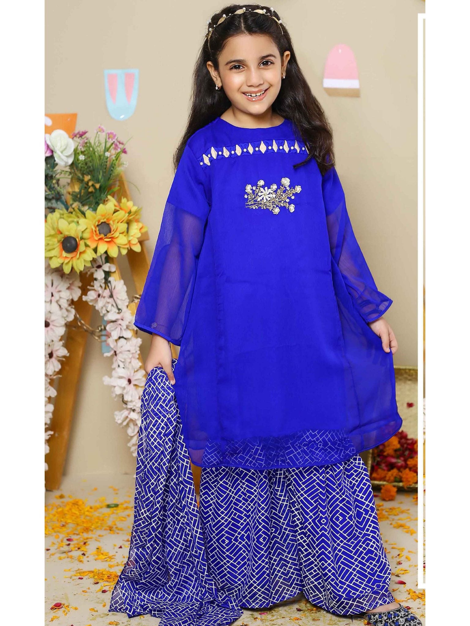 Gurya by Amna Khadija Stitched Festive Pret Vol-09 Collection'2021-D-01-A-Blue