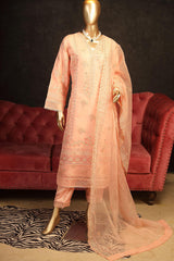 Bin Saeed Dhagakari Stitched 3 Piece Luxury Formal Vol-03 Collection'2022-ZEF-2004-Pink