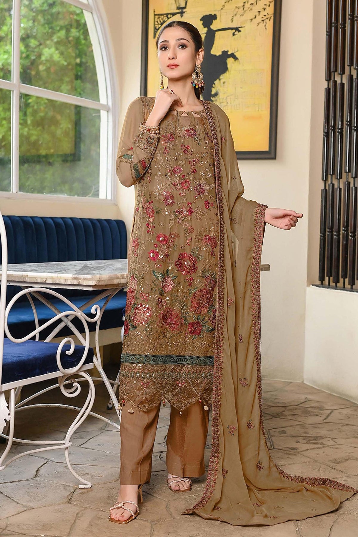 Gehna by Soghat Unstitched 3 Piece Luxury Chiffon Collection'2022-S-05
