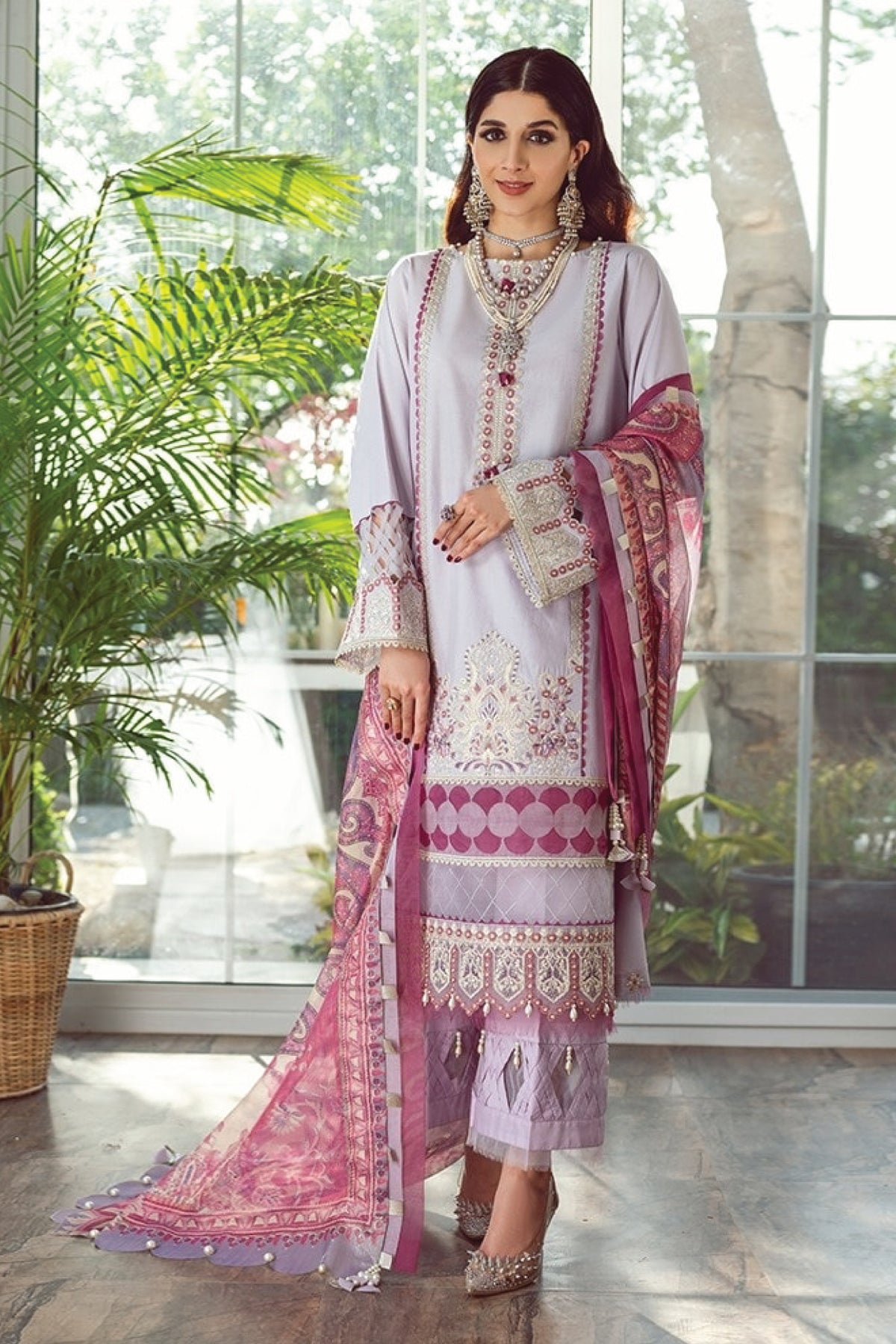 Seran Unstitched 3 Piece Luxury Eid Lawn Collection'2022-07-Lavender Breeze