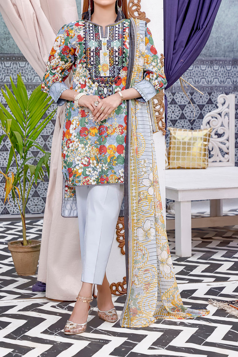 Div'a by Amna Khadija Unstitched 3 Piece Lawn Vol 01 Collection'2022-DLV-10