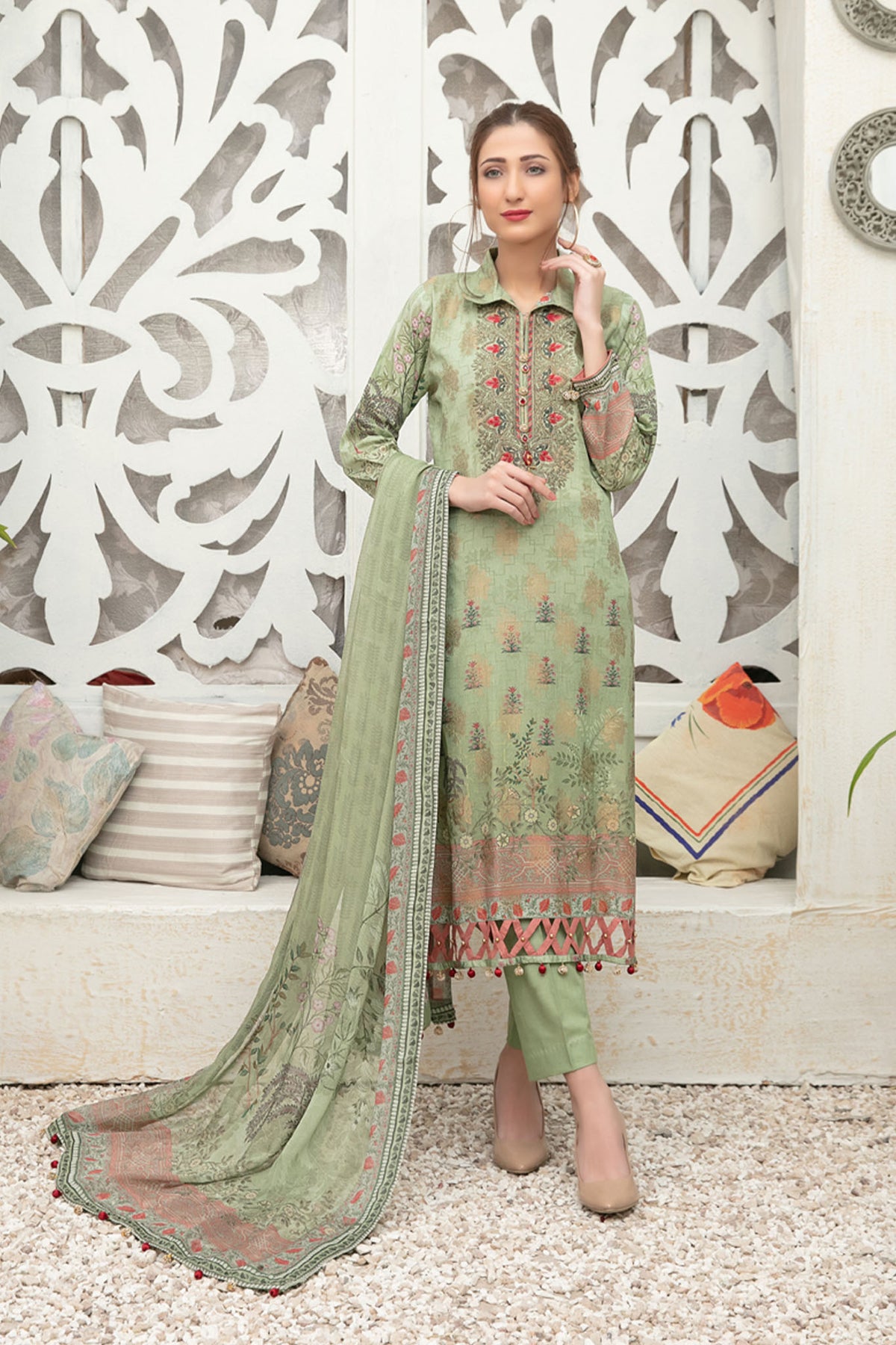 Tanseer by Tawakkal Unstitched 3 Piece Banarsi Lawn Collection'2022-TB ...