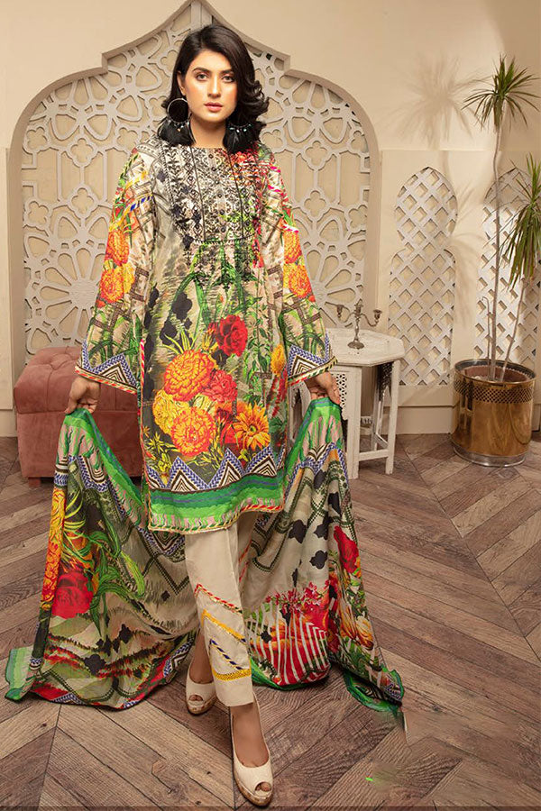 Mahoor by Shaista Unstitched Embroidered Lawn Collection'2021-D-327