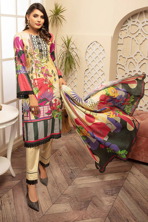 Mahoor by Shaista Unstitched Embroidered Lawn Collection'2021-D-334