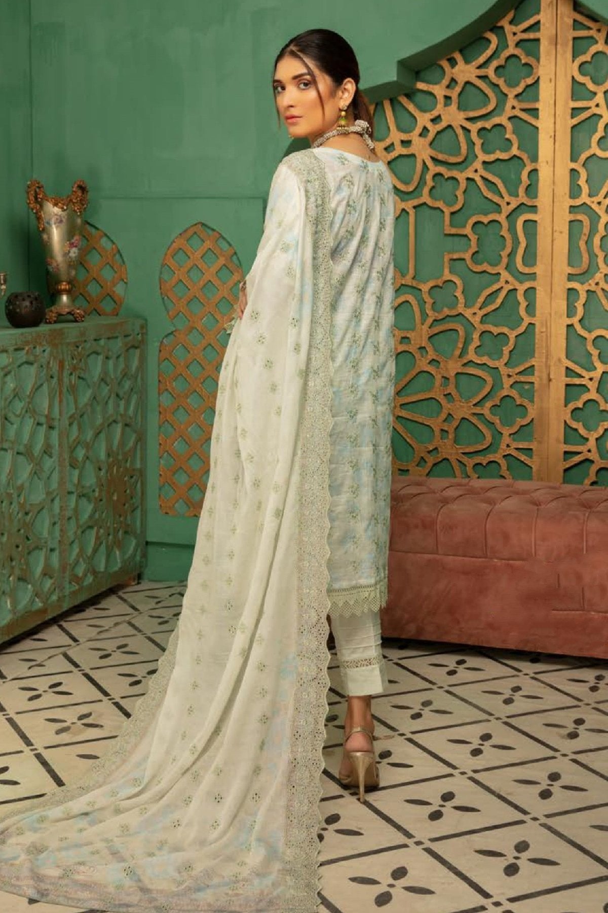Mehmal by Shaista Unstitched 3 Piece Lawn collection'2021-MHS-427