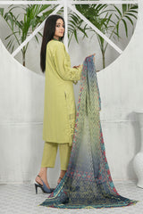 Saiqa by Tawakkal Stitched 3 Piece Schiffli Lawn Collection'2022-SS-7414