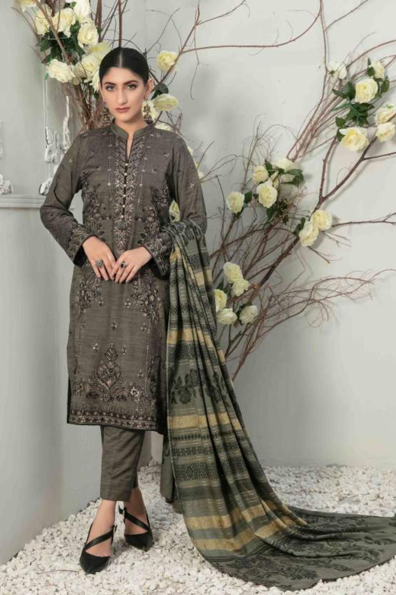Mahin by Tawakkal Unstitched 3 Piece Leather Peach Collection'2022-L-7842
