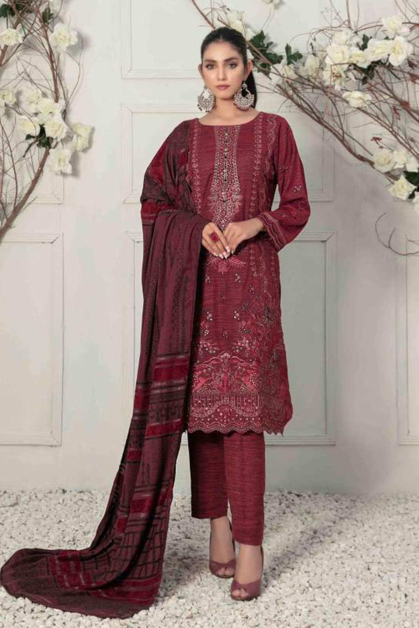 Mahin by Tawakkal Unstitched 3 Piece Leather Peach Collection'2022-L-7843
