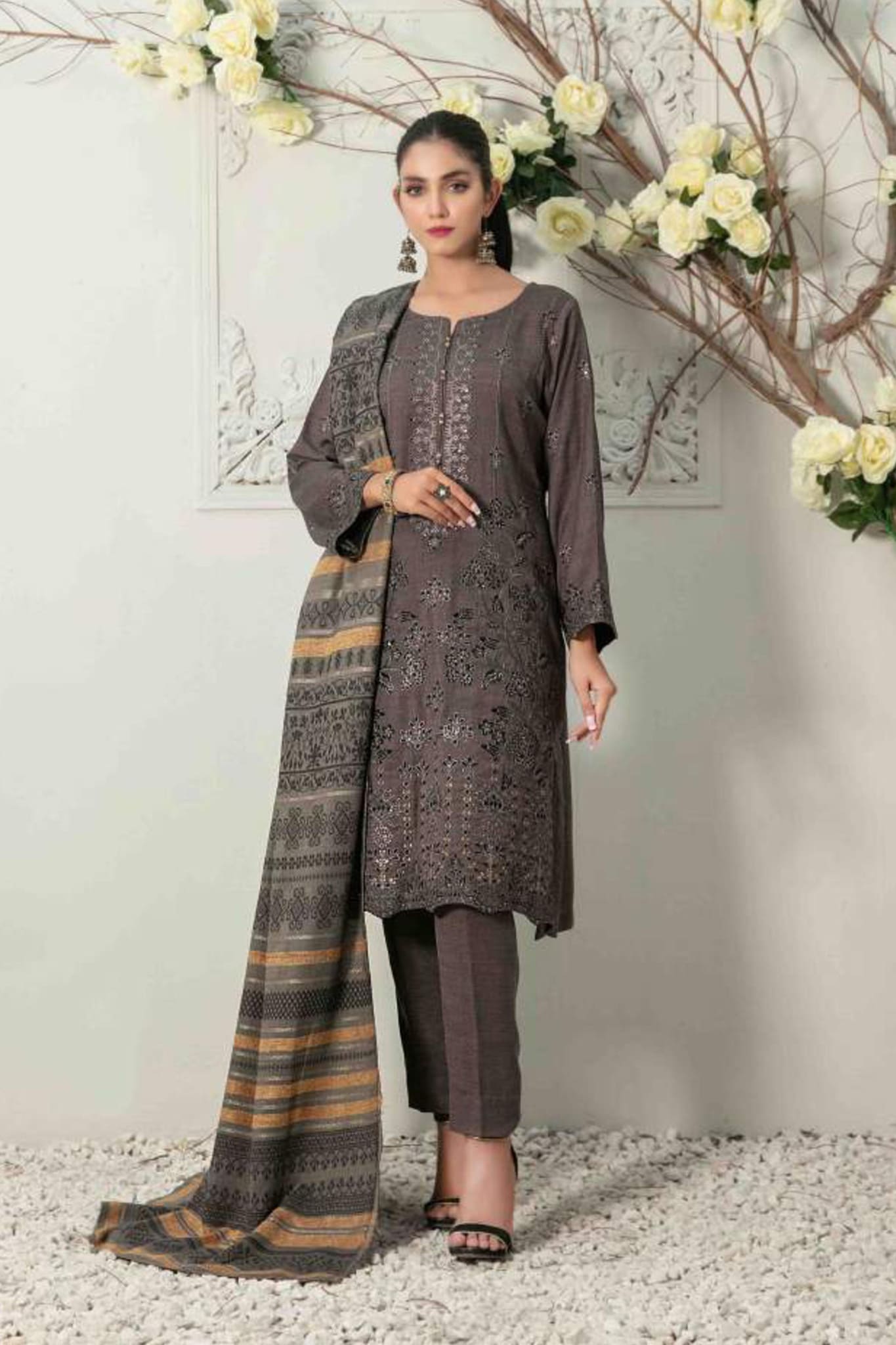 Mahin by Tawakkal Unstitched 3 Piece Leather Peach Collection'2022-L-7849