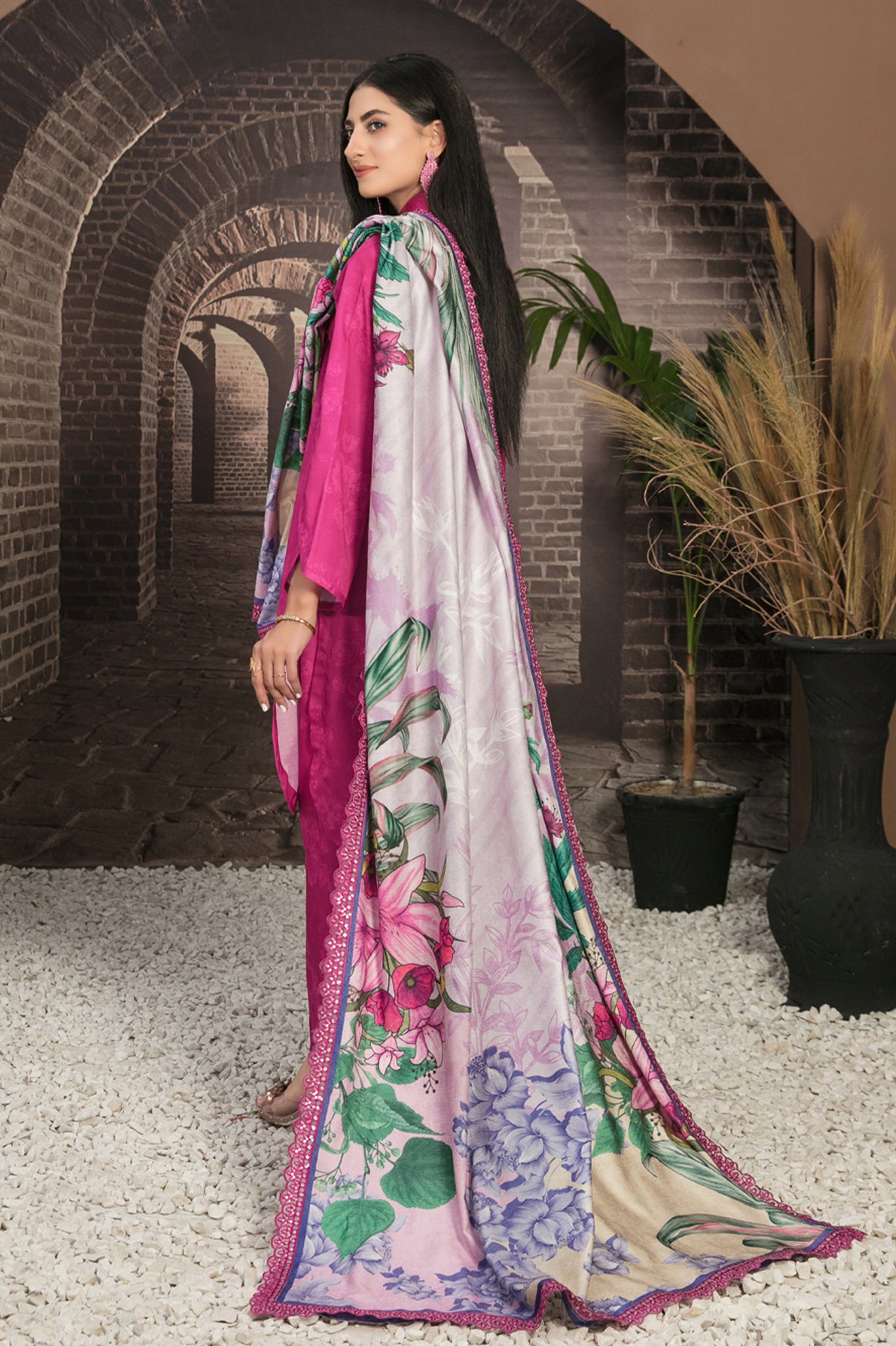 Golnar by Tawakkal Unstitched 3 Piece Digital Printed Handloom Collection'2022-GH-7900