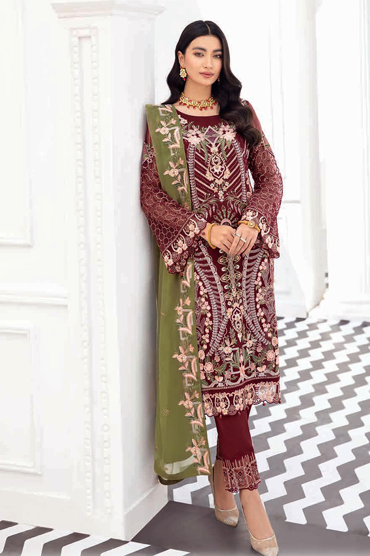 Rangoon by Ramsha Unstitched 3 Piece Formal Vol-08 Collection'2022-R-810
