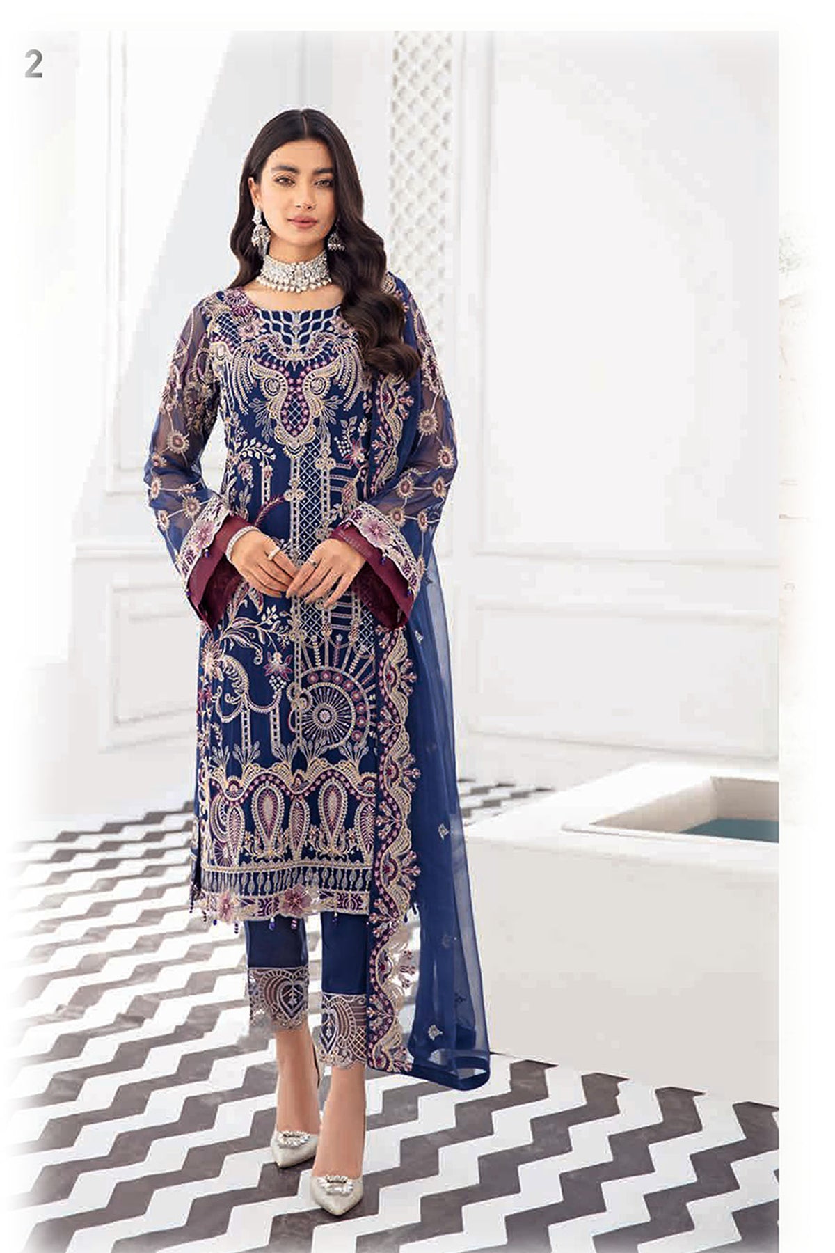 Rangoon by Ramsha Unstitched 3 Piece Formal Vol-08 Collection'2022-R-812