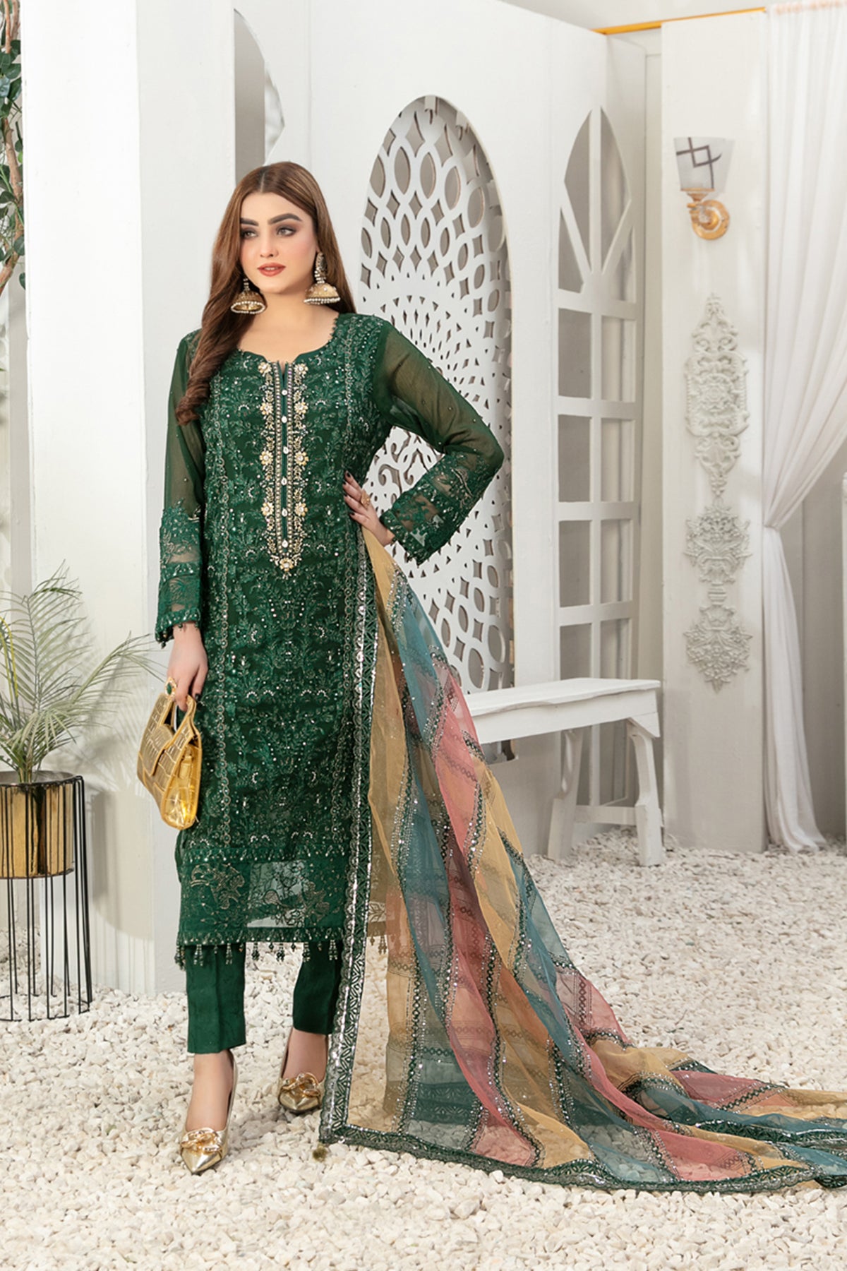 Raahi by Tawakkal Unstitched Embroidered Chiffon Collection'2023 D-8208