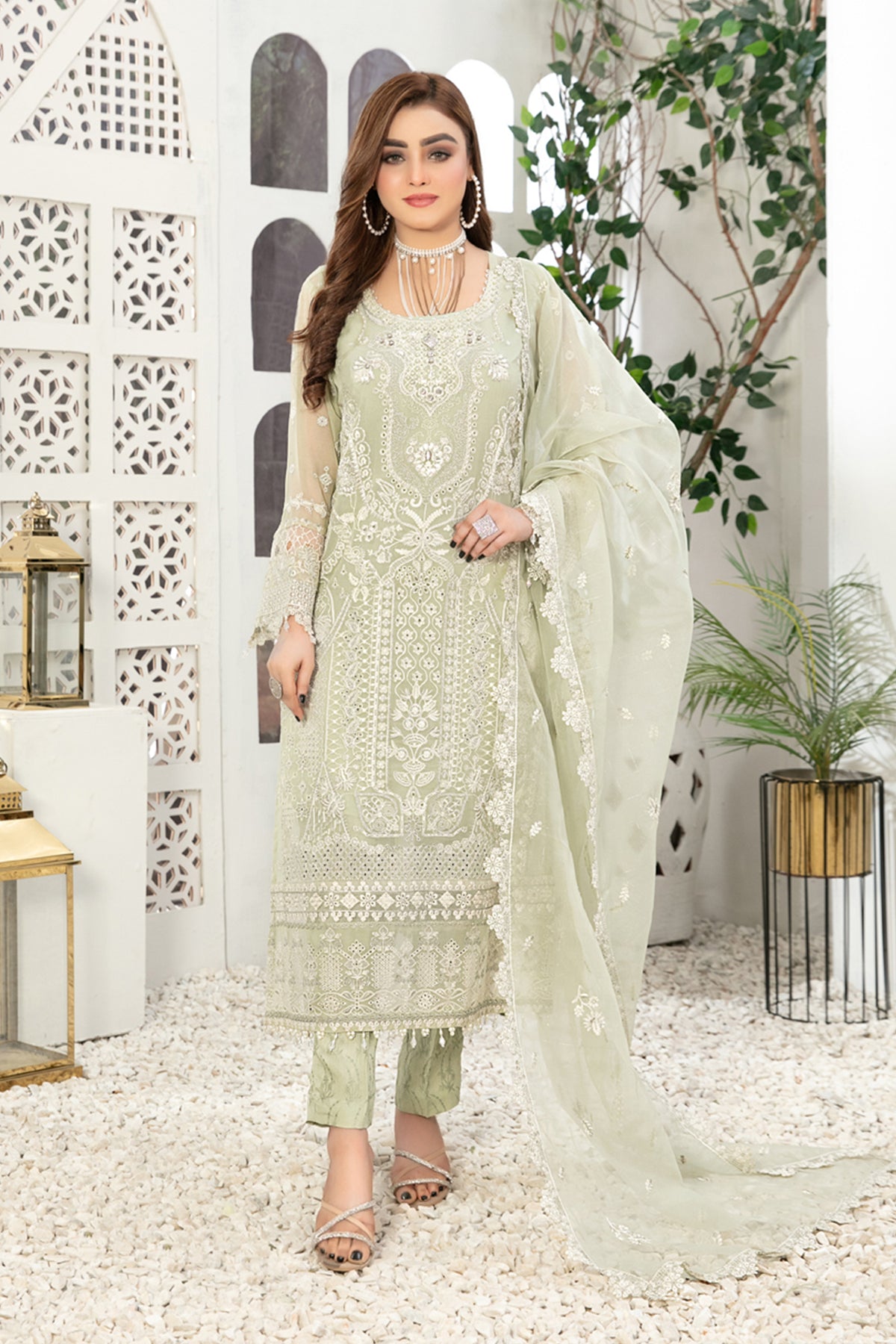 Raahi by Tawakkal Unstitched Embroidered Chiffon Collection'2023 D-8210