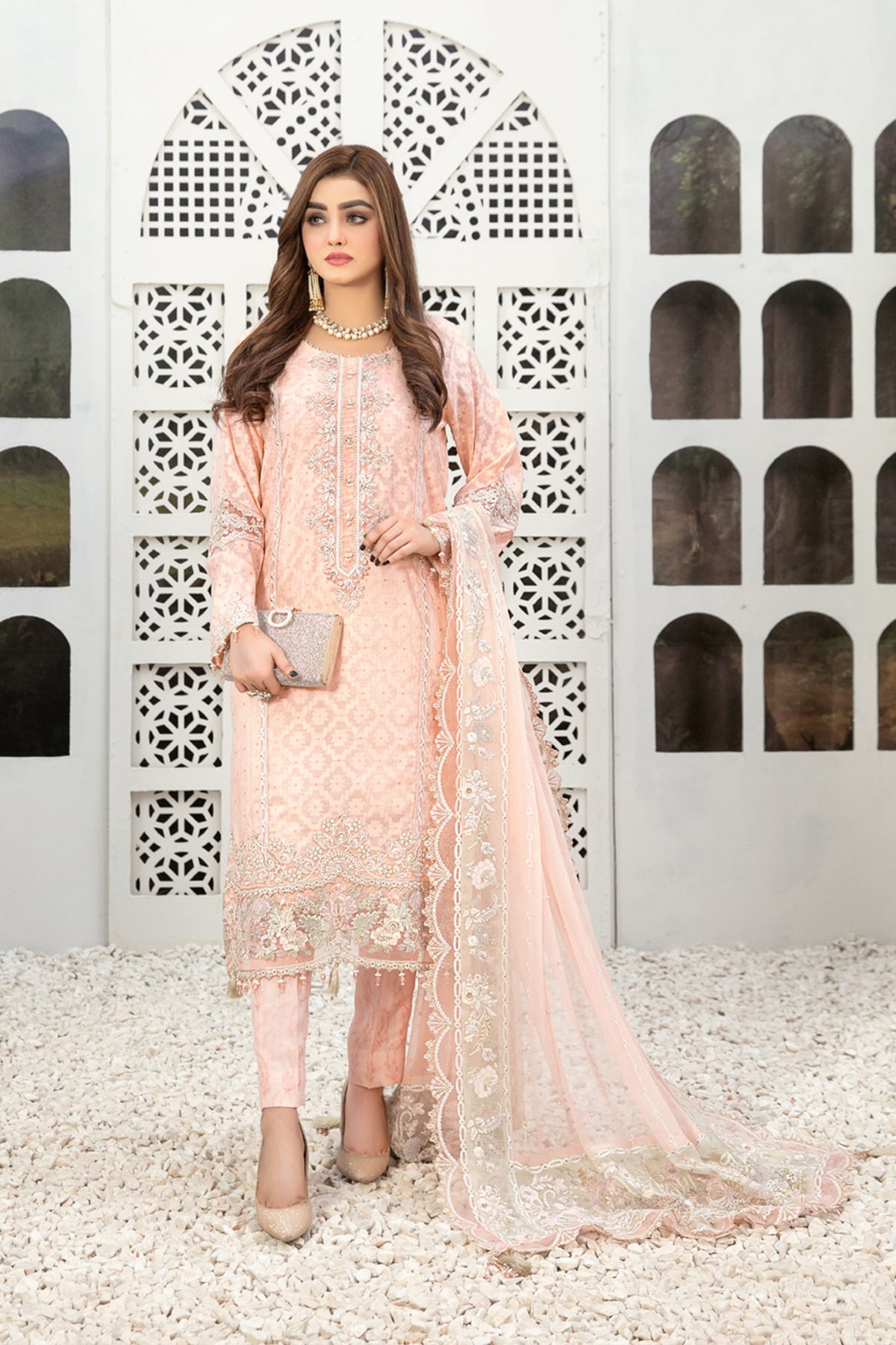 Raahi by Tawakkal Unstitched Embroidered Chiffon Collection'2023 D-8216
