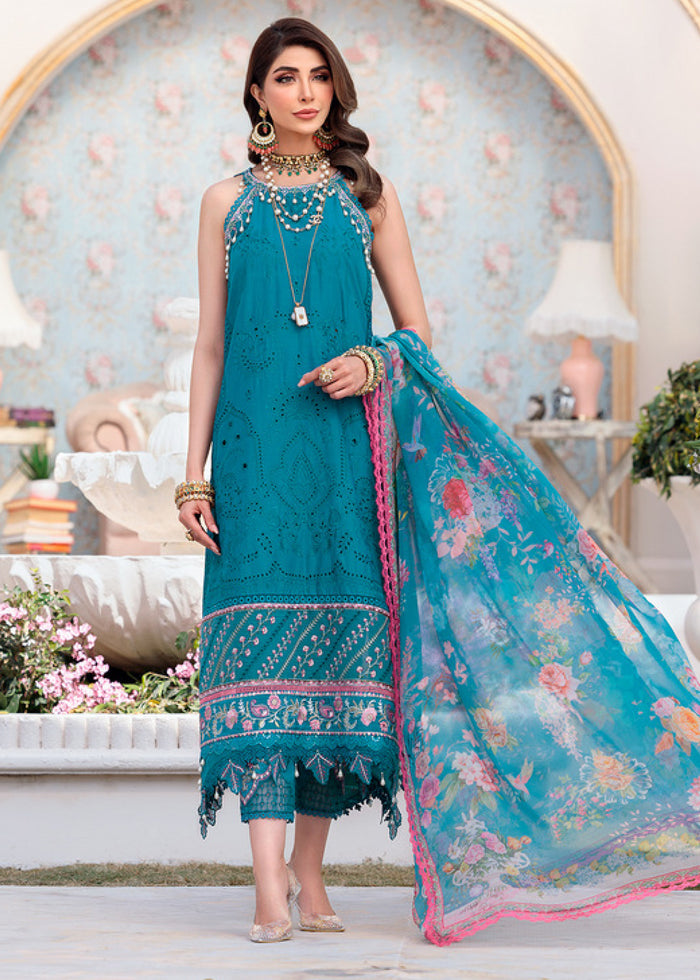 Noor by Sadia Asad Unstitched 3 Piece Chikankari Lawn Collection'2022-D10-A