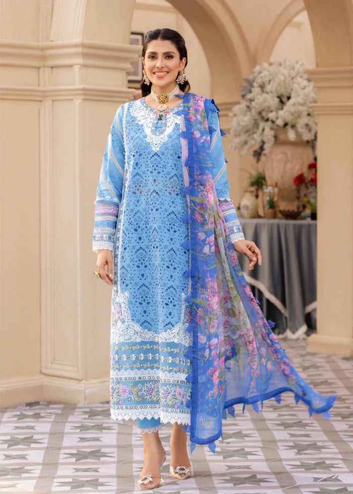 Noor by Sadia Asad Unstitched Eid Laserkari Lawn Collection'2022-D-10