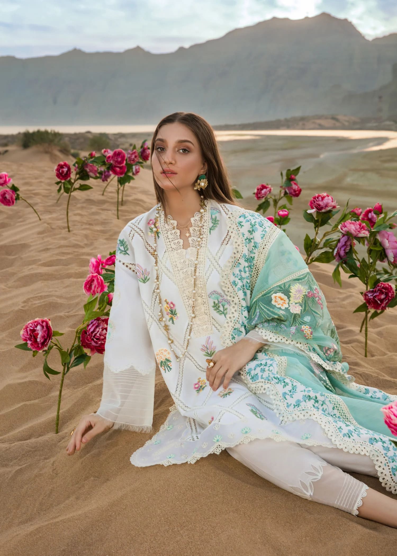 Crimson Unstitched 3 Piece Eid Luxury Lawn Collection'2023-01-B-French Summer