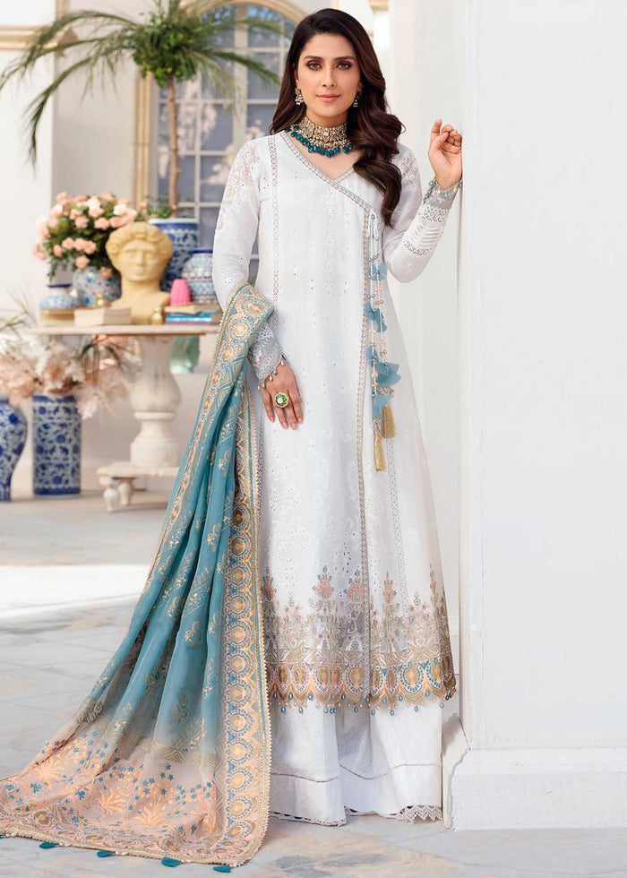 Noor by Sadia Asad Unstitched 3 Piece Chikankari Lawn Collection'2022-D04-A
