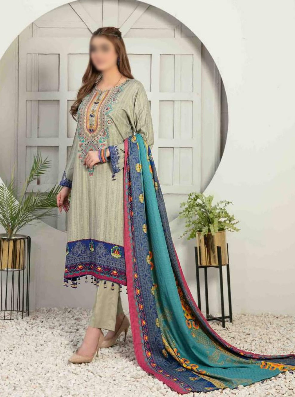 Seher by Tawakkal Unstitched 3 Piece Linen Collection'2022-S-7541-A