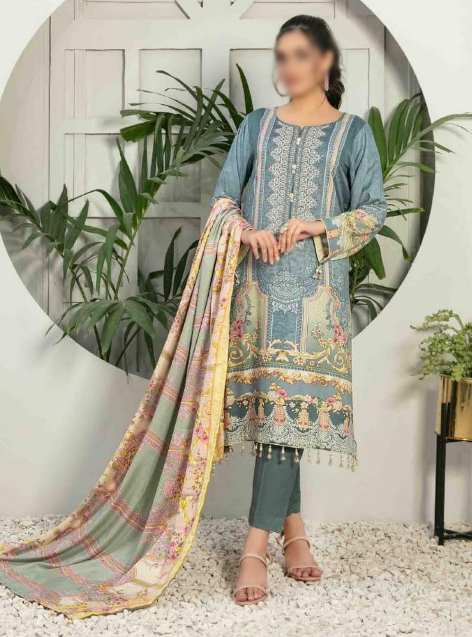 Seher by Tawakkal Unstitched 3 Piece Linen Collection'2022-S-7543-B