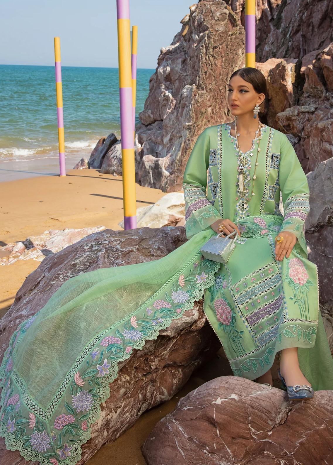 Crimson Unstitched 3 Piece Eid Luxury Lawn Collection'2023-07-B-Bohemian Summer