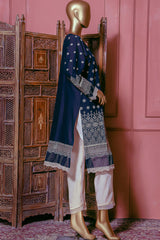 Sada Bahar Stitched Chikankari Dobby Self Cotton Kurti Collection'2022-DCK-23-Blue