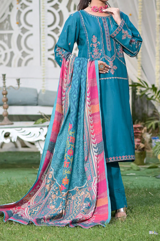 Rafia Khas Unstitched 3 Piece Embroidered Khaddar Collection'2022-UN-DPKH-22