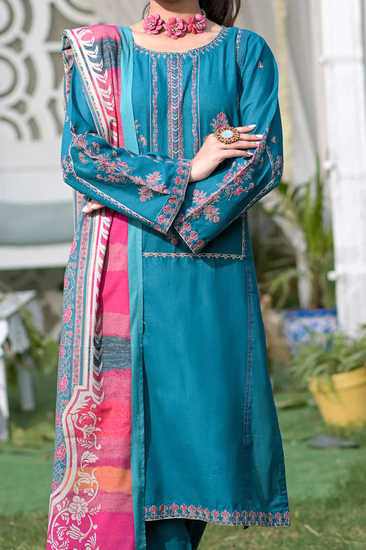 Rafia Khas Unstitched 3 Piece Embroidered Khaddar Collection'2022-UN-DPKH-22