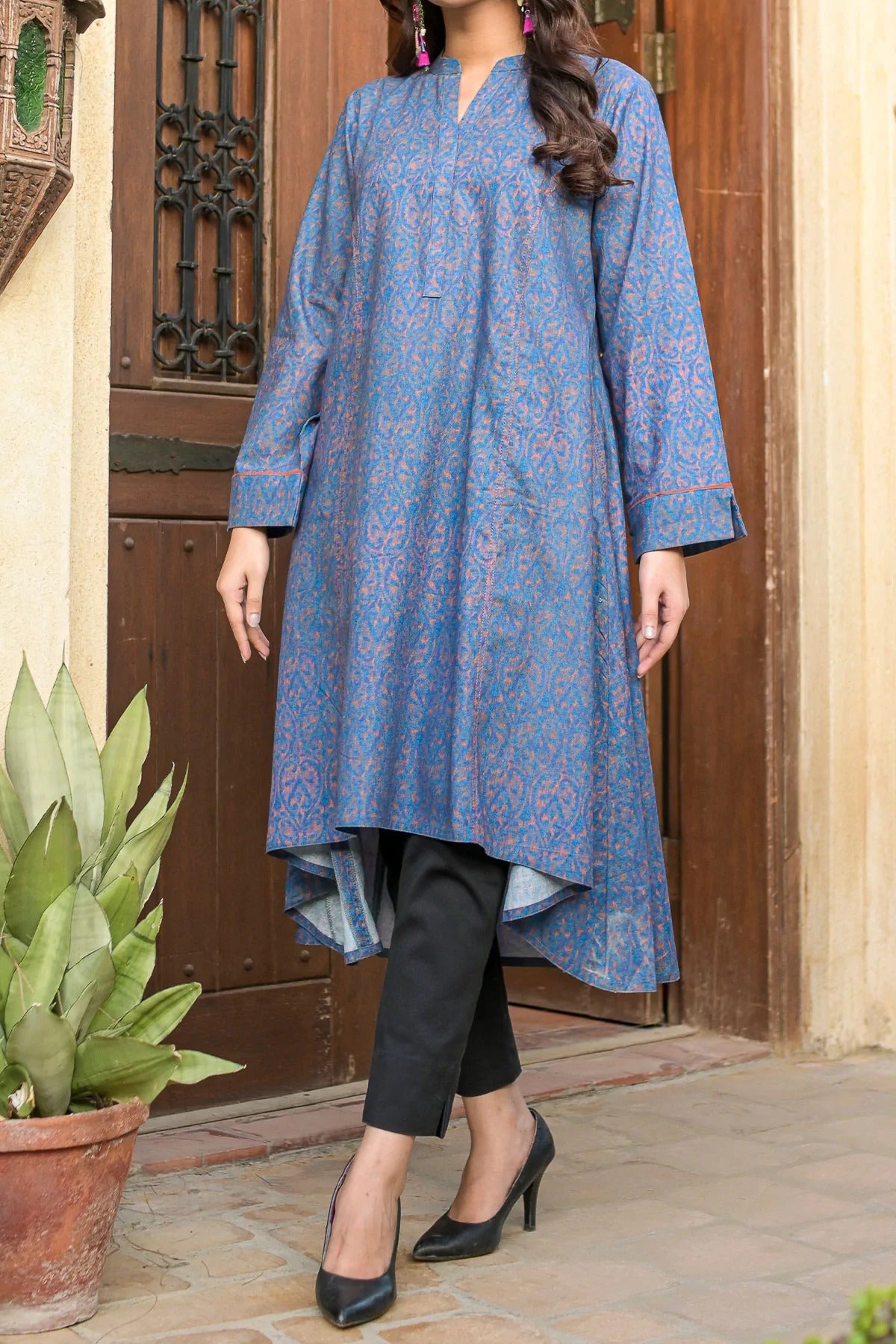 Rafia Khas Stitched Digital Printed Khaddar Shirt Collection'2022-DPKHK-35