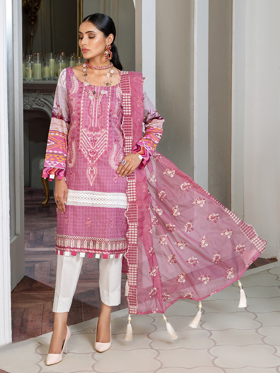 Zar e Gul by Zara Ali Unstitched 3 Piece Eid Festive Lawn Collection'2022-ZA-10-A