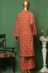 Elmas by Bin Saeed Stitched 2 Piece Printed Cotton Collection'2022-CKF-084-Rust
