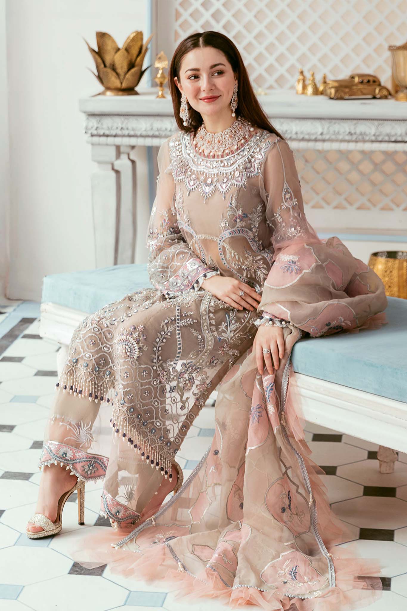 Celebrations by Elaf Premium Unstitched 3 Piece Luxury Handwork Collection'2022-ECC-06