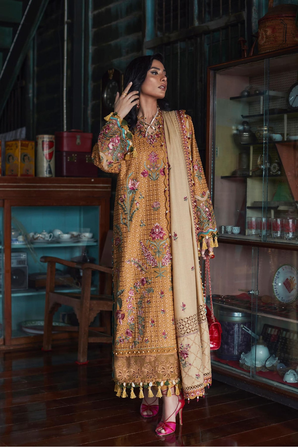 Elan Unstitched 3 Piece Embroidered Winter Collection'2022-EW-06-Asareh