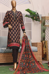 Bin Saeed Stitched 3 Piece Printed Lawn Collection'2022-F-0297-Black