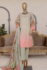 Affifa by Bin Saeed Stitched 3 Piece Embroidered Lawn Vol-02 Collection'2023-F-0378-Pista