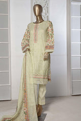 Affifa by Bin Saeed Stitched 3 Piece Embroidered Lawn Vol-01 Collection'2023-F-0397-Lemon