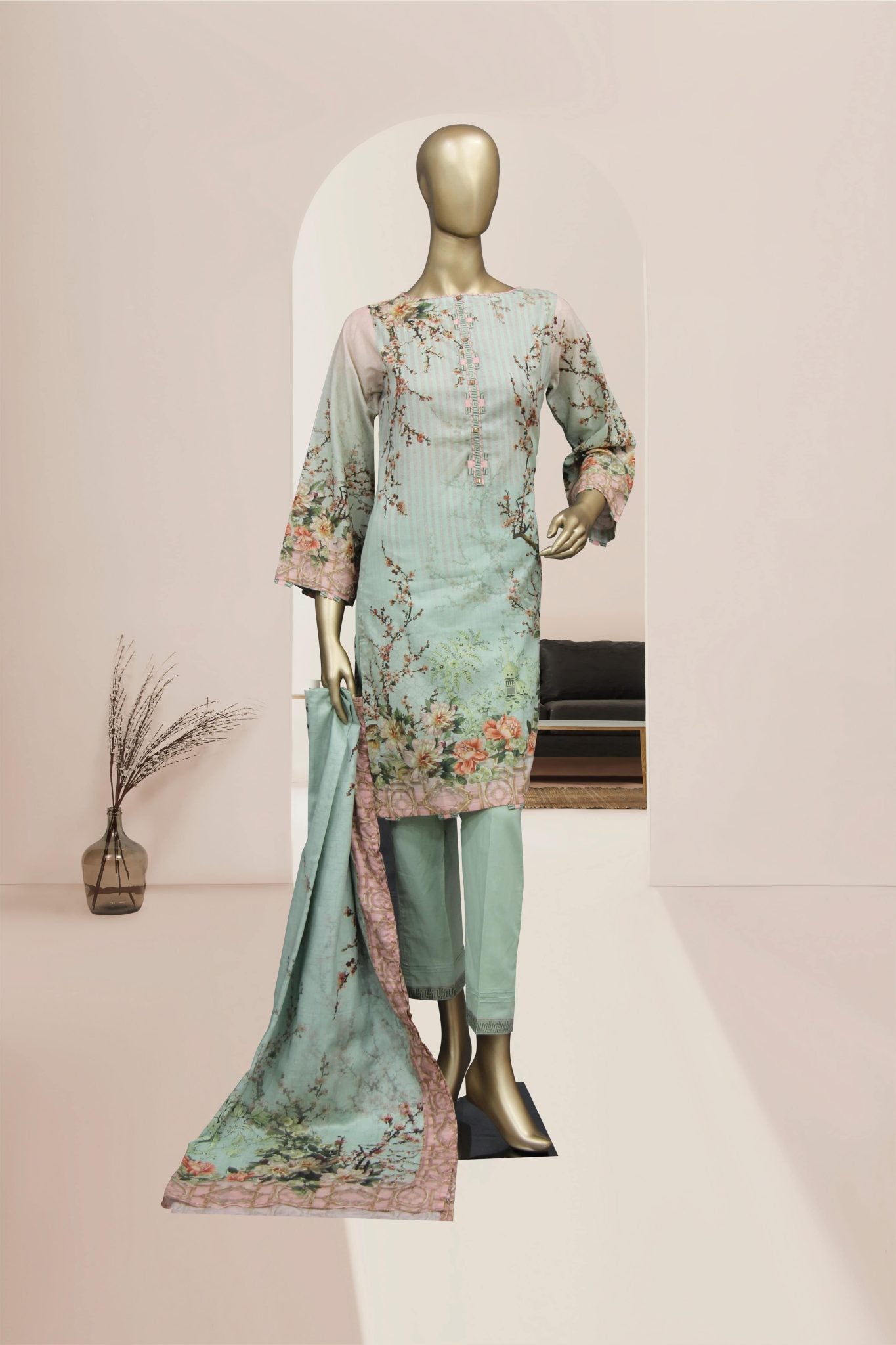 Bin Saeed 3 Piece Stitched Printed Lawn Collection’2021-F-1420-Pista