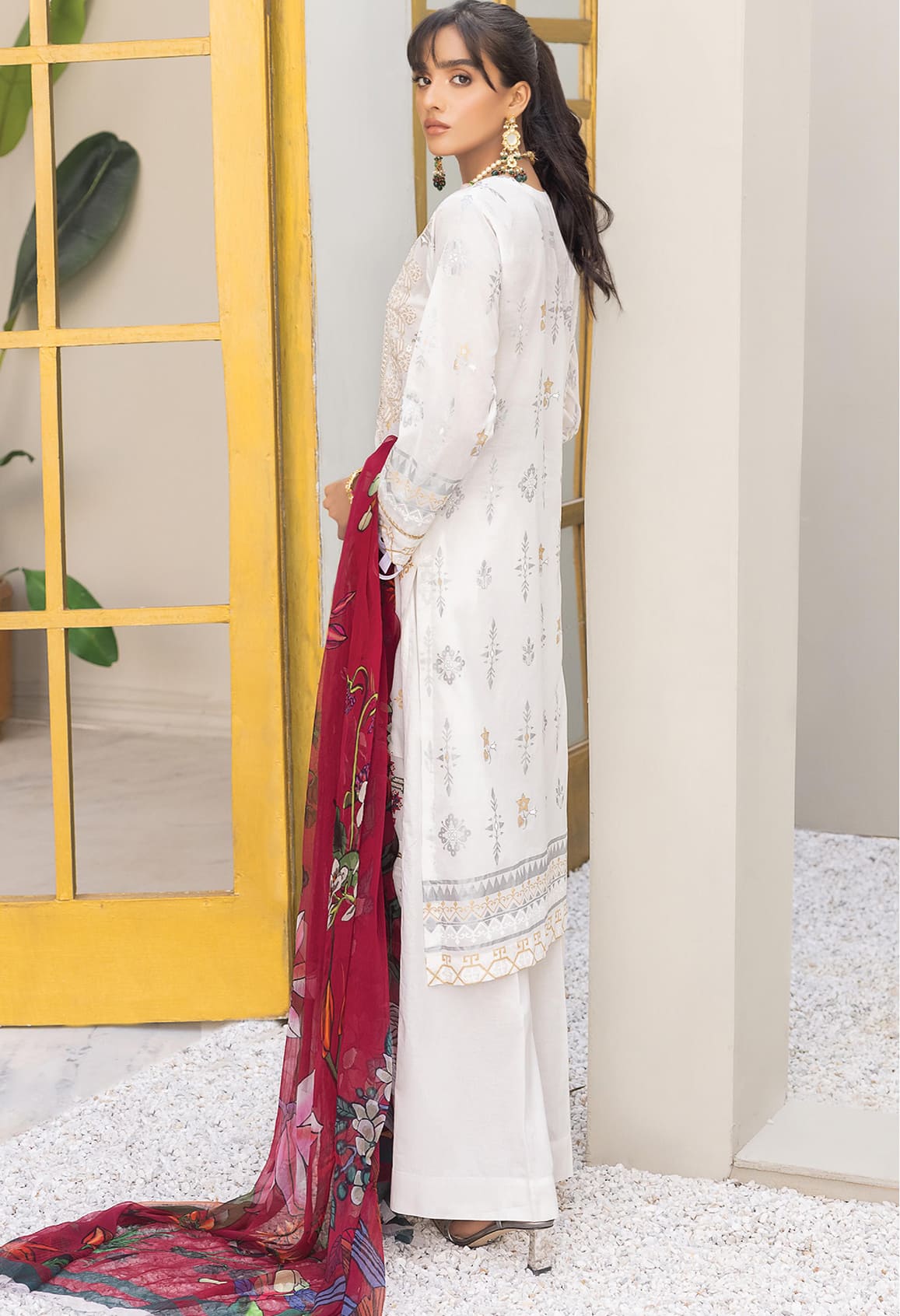 Florent Unstitched 3 Piece Embroidered Lawn Collection'2022-F-04-B