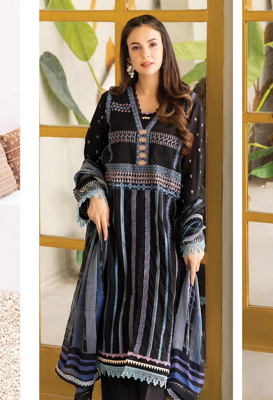 Florent Unstitched 3 Piece Embroidered Lawn Collection'2022-F-05-A