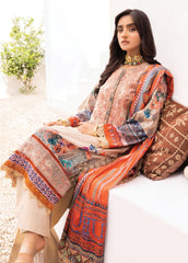 Florent Unstitched 3 Piece Embroidered Lawn Collection'2022-F-08-B