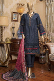 Fusion by Sada Bahar Stitched 3 Piece Lawn Collection'2022-JC-07-Blue